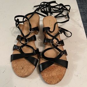 Aldo leather gladiator sandals. Never worn size 7.